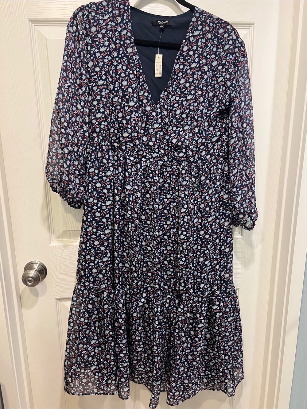 Madewell Floral Midi Dress Size S
